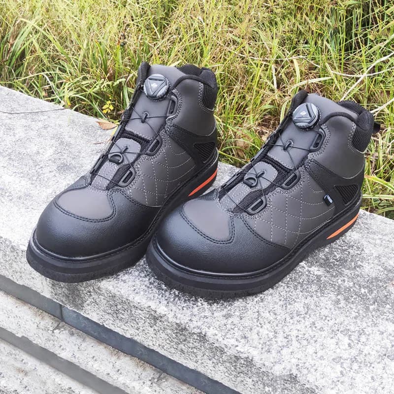 Scarpe da pesca Suola in feltro di pizzo autobloccante Caccia Escursionismo Barriera corallina Stivali da pesca su roccia Stivali da trampoliere per fiume a monte per trampolieri da pesca a mosca