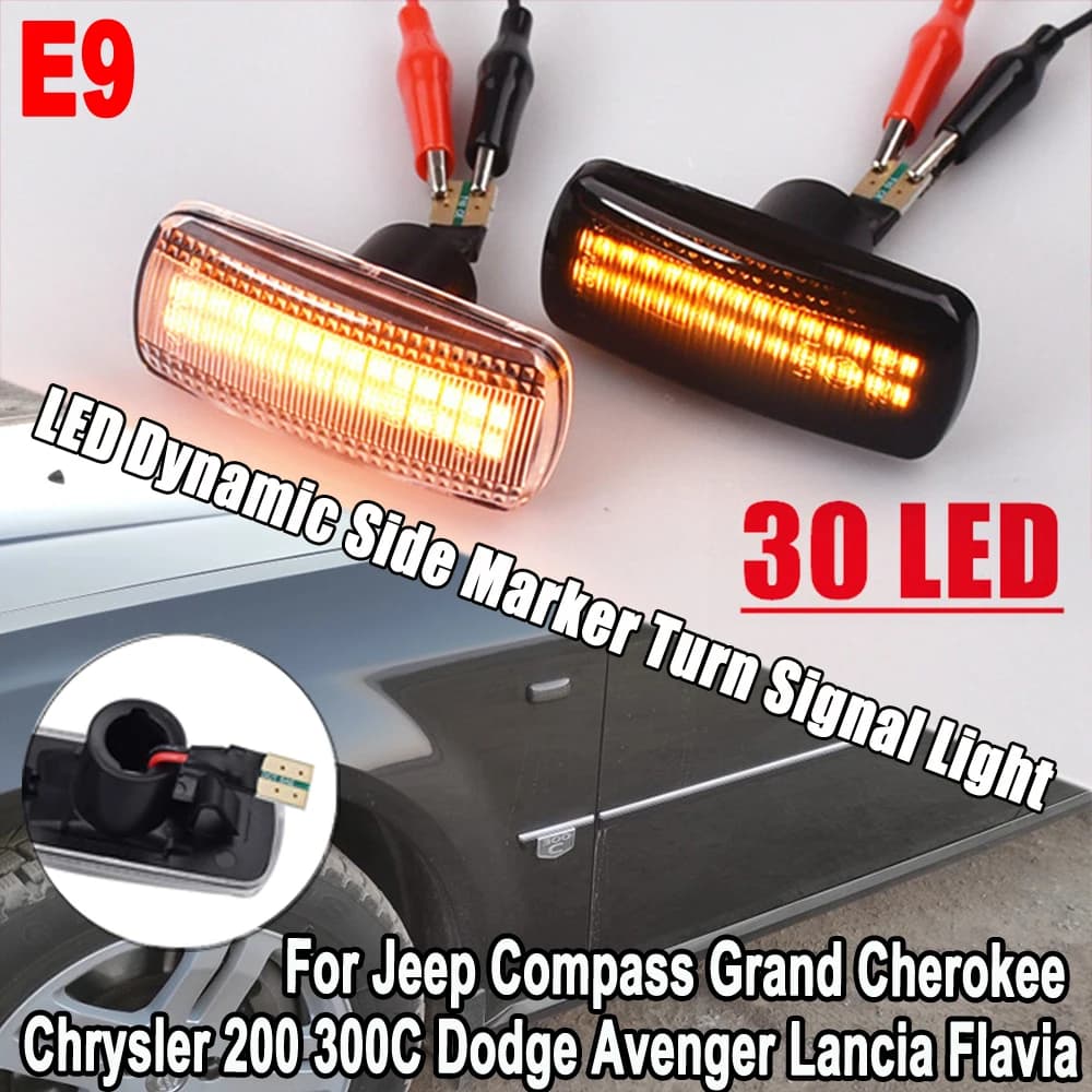Per Jeep Grand Cherokee Commander Compass Liberty Chrysler 200 300 300C Dodge Side Maker Auto LED Dinamico Indicatore di direzione