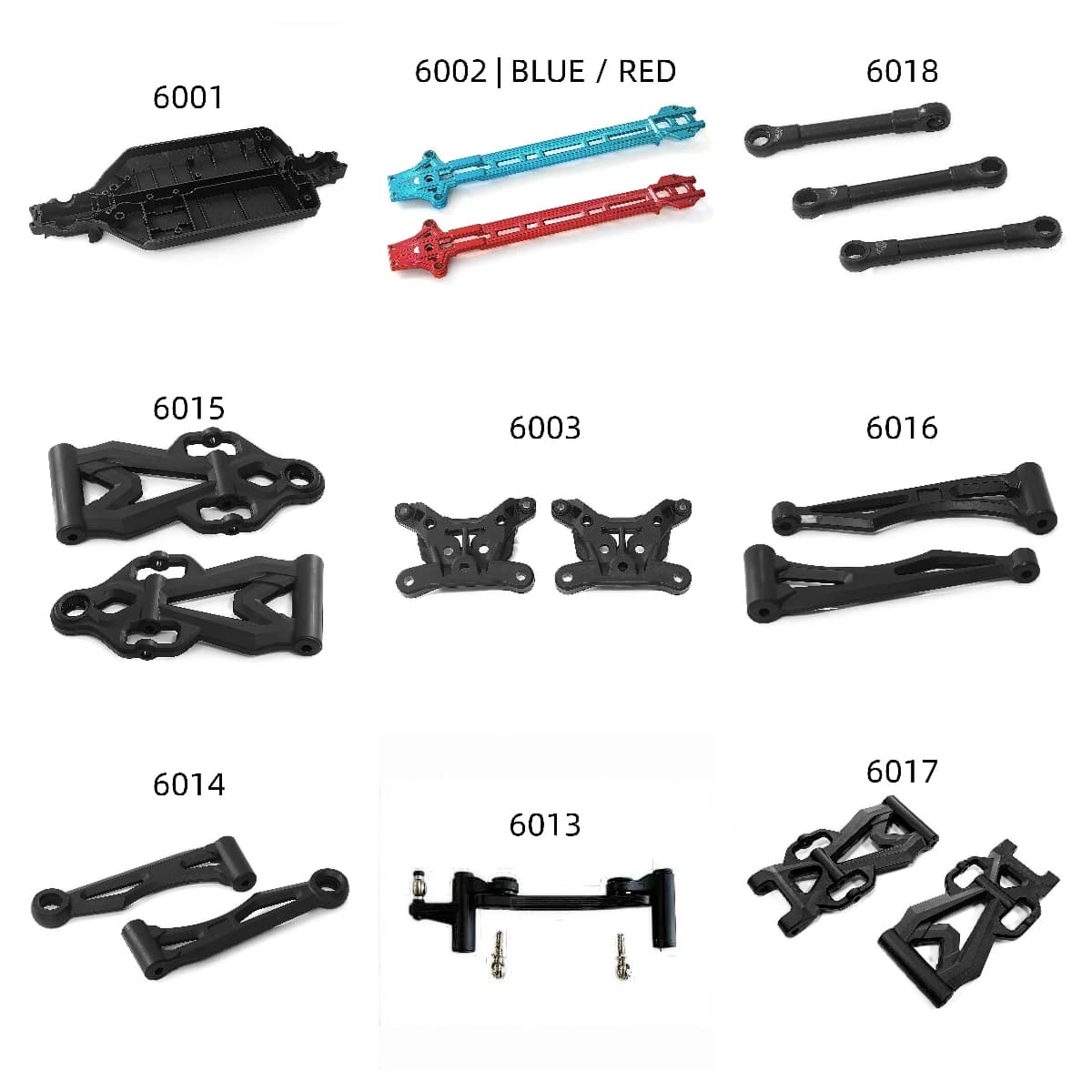 Parti di Ricambio e Upgrade per Auto RC JJRC Q132/Q141 1/16 (Telaio, Bracci, Supporto Motore)