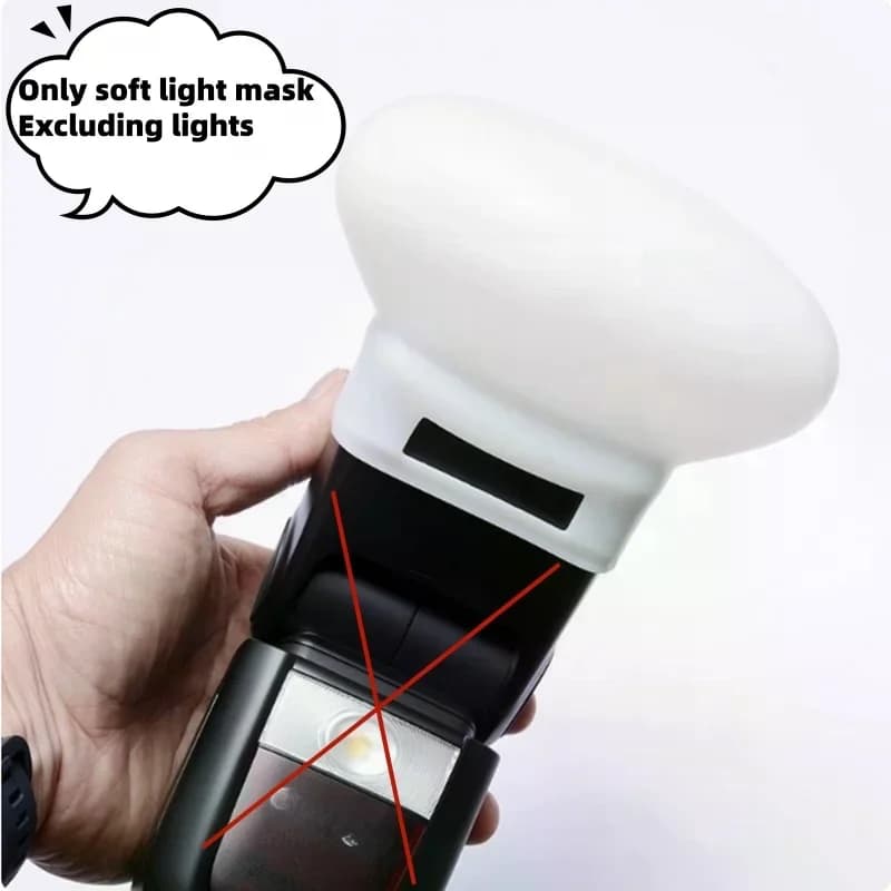 1Pcs Diffuser Bounce Dome Soft Silicone Flash Cap For Fujifilm Yongnuo Speedlite