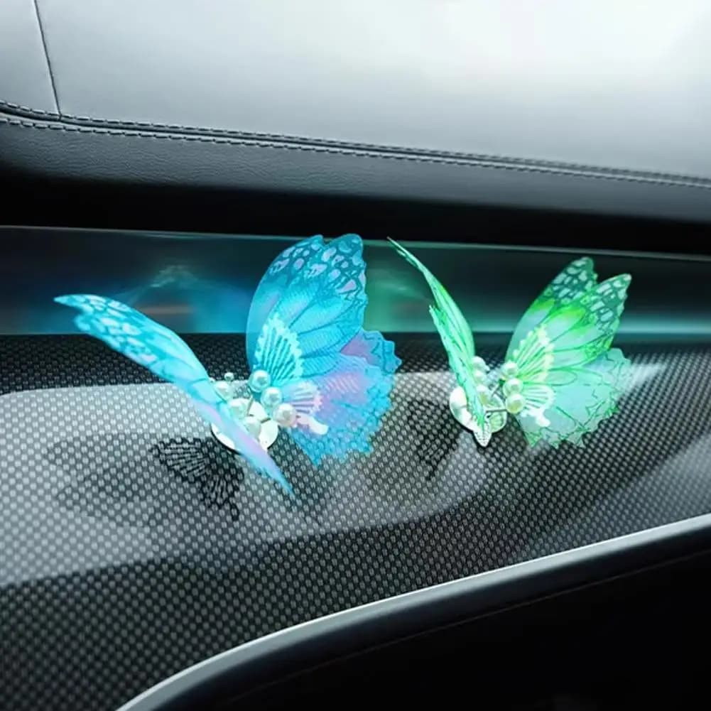 Deodorant diffuser accessory for car interior aromatherapy with perfume decoration clip for car air outlet with crerative motion butterfly