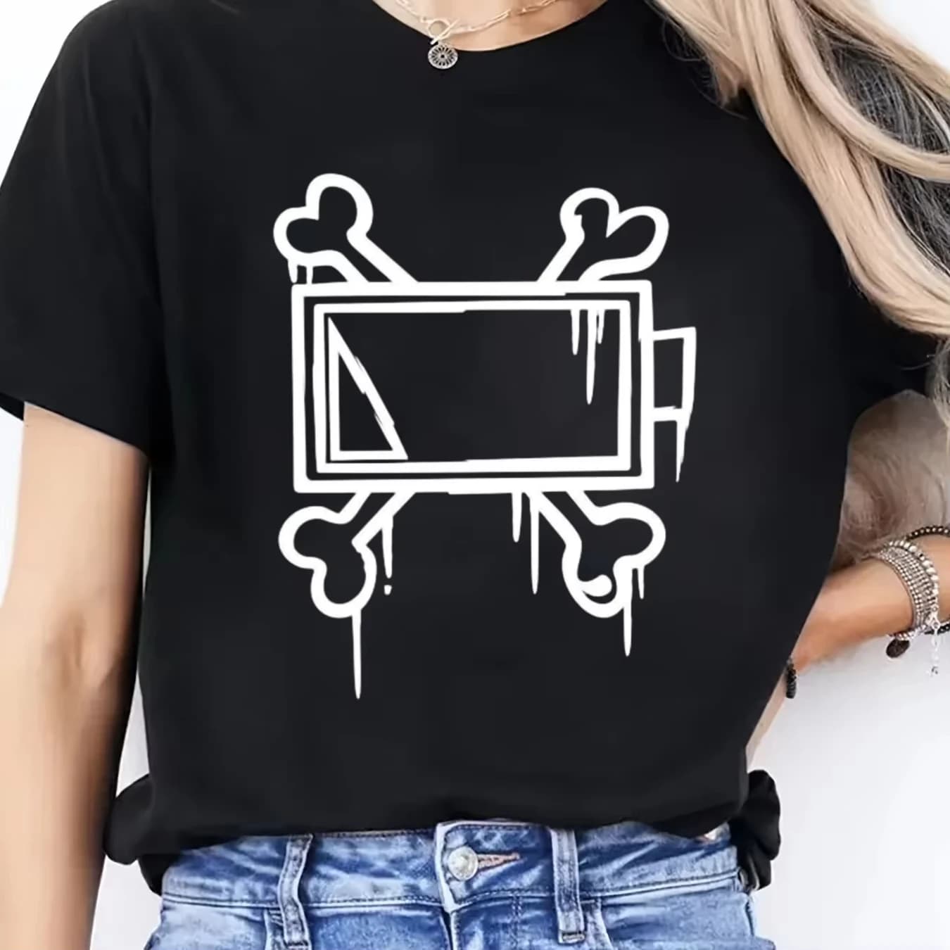 T-shirt con logo Murder Drones Uzi per uomo e donna, casual, a maniche corte, moda estiva, streetwear Harajuku, abbigliamento femminile, top divertenti
