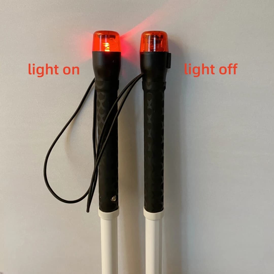 Retractable stick with musical alarm 135 cm telescopic trek stick for blind elderly Old light die