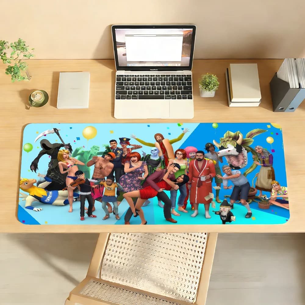 The S-Sims 4 Mouse Pad Non-slip Locking Edge DeskMat PC Laptop Accessories Rubber Office Keyboard Game Carpet 350x900x3mm