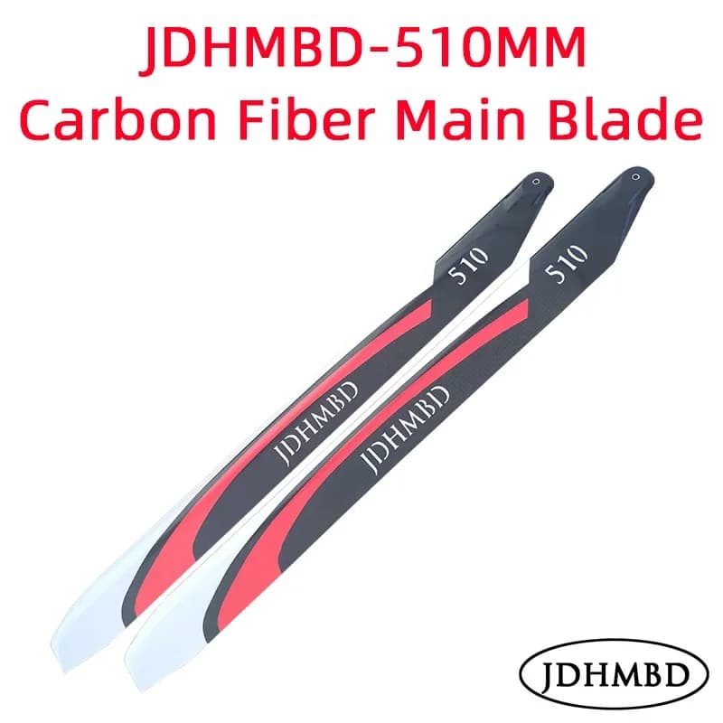 JDHMBD 510MM lama del rotore principale in fibra di carbonio per Trex Align 550X 550L X5 XL520 TG520 SAB 500 ALZRC505 elicottero RC
