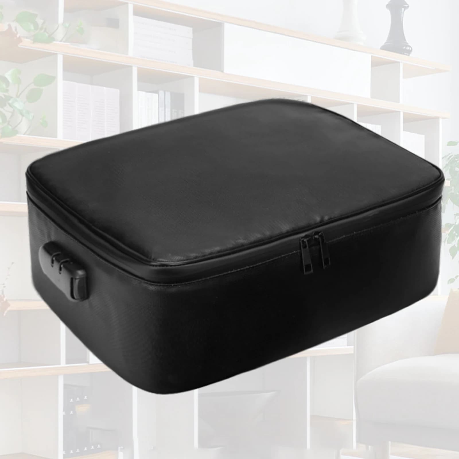 Custodia Ignifuga per Documenti con Serratura, Organizer con Cerniera Resistente all'Acqua per Ufficio, Laptop, Regali