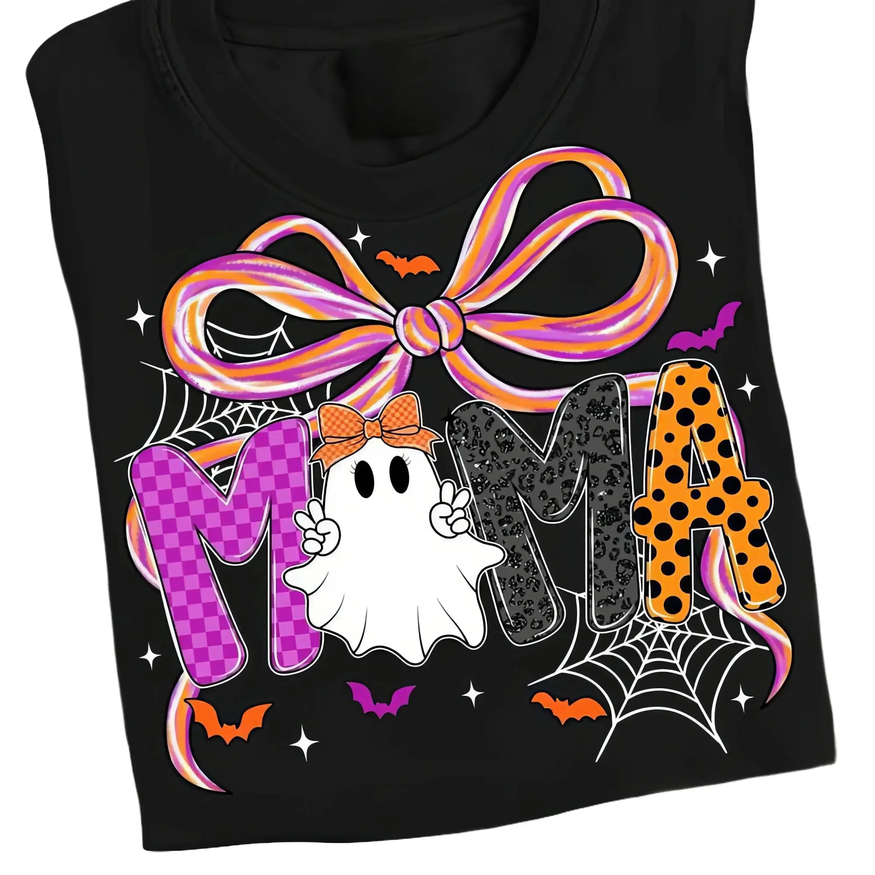 Comfort Colors Mama Halloween Coquette Shirt Preppy Halloween Mama Bow Pumpkin Mama Ouija Gifts Cozy Fall Gift, Gift for Her