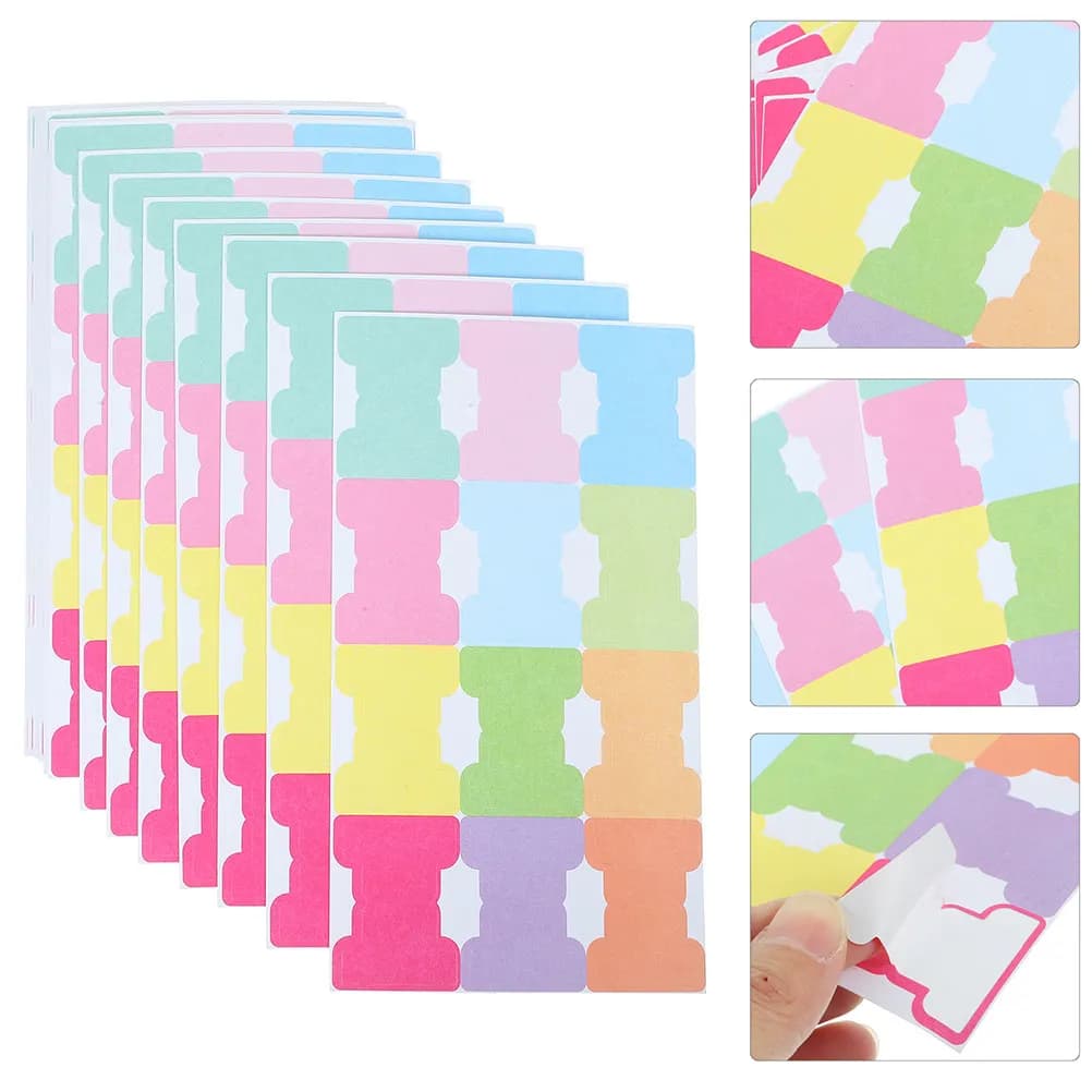 24 Pezzi Segnalibri Colorati per Quaderni, Resistenti allo Strappo, Scrivibili, con Indici a Doppia Faccia per Planner, Segnapagina Adesivi per Casa e Ufficio