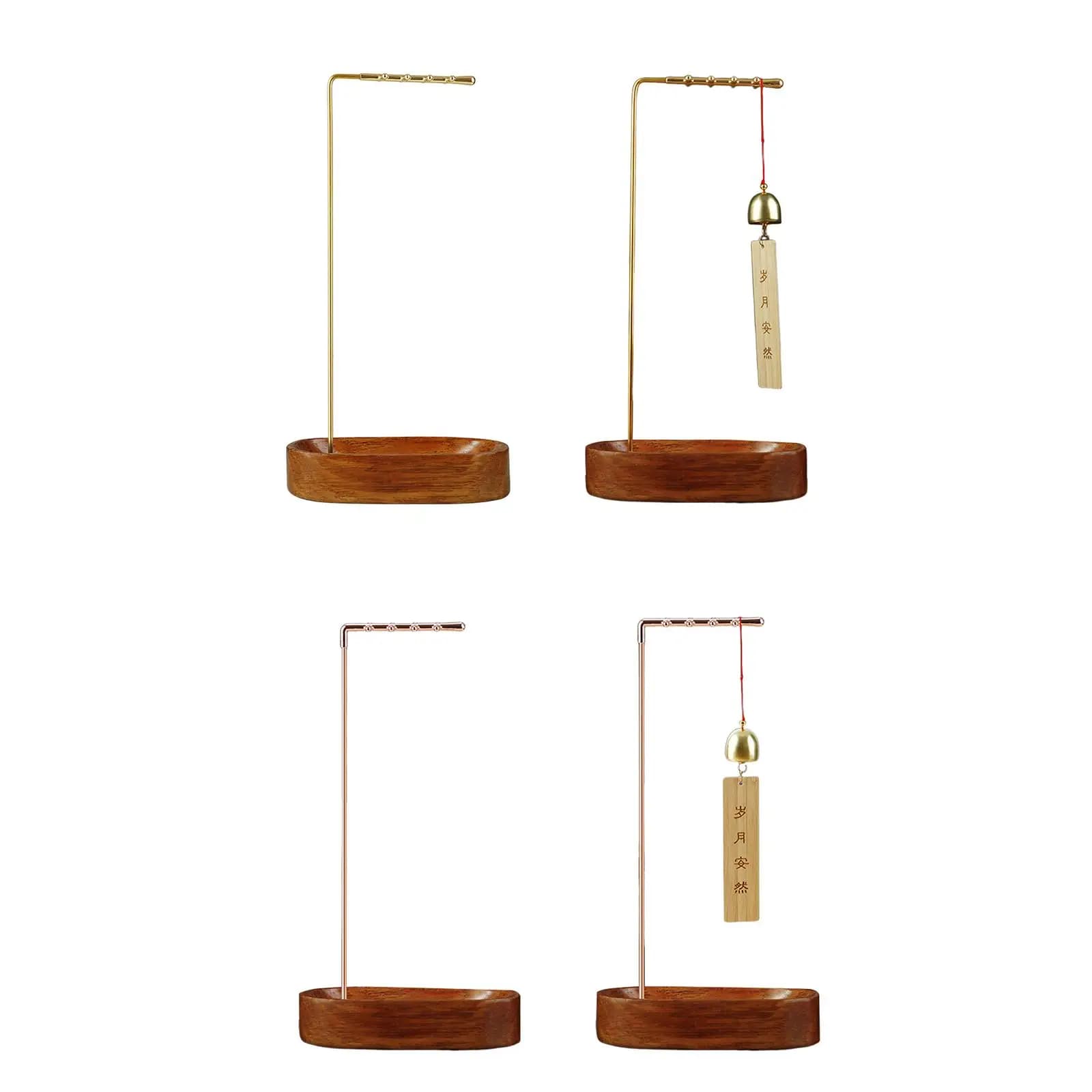 Chinese Brush Shelf Wind Chime Rack Multipurpose for Desktop,Wood,Decor,Pen Holder Brush Holder for Beginners New Year