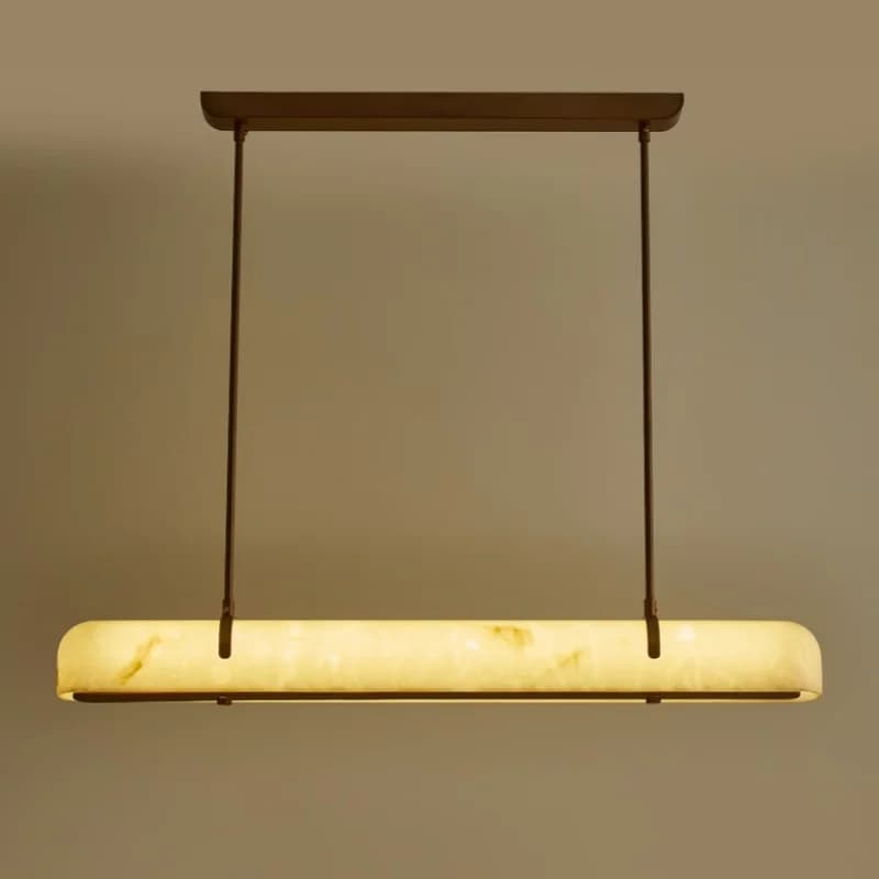 French style restaurant pendant light 2026 new imitation dolomite straight strip light bar tea room pendant light