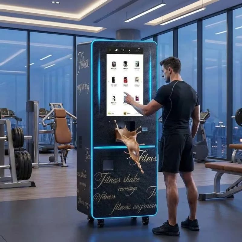 Protein Powder Vending Machine Smart Protein Shake Vending Kiosk For Fitness Club Retail