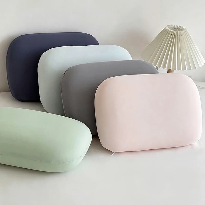 Ice Silk Nap Pillow Multifunctional Sponge Soft Neck Pillow for Sleeping Lumbar Support Cushion Throw Pillow for Home Office