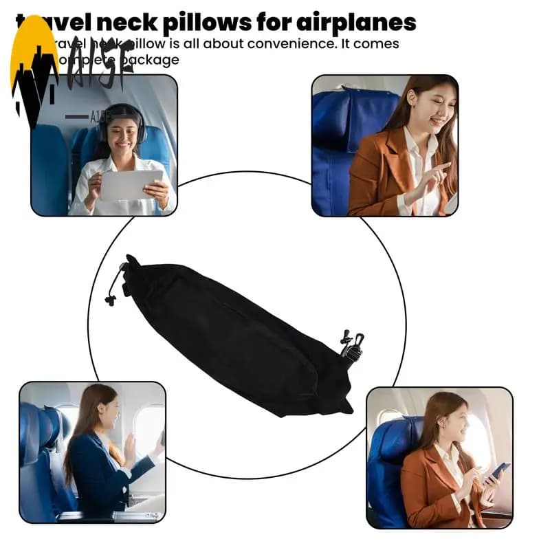 A15F-Cuscino da viaggio ripientabile per bagagli extra, dimensioni regolabili del collo e tracolla, copertura in morbido velluto, senza imbottitura