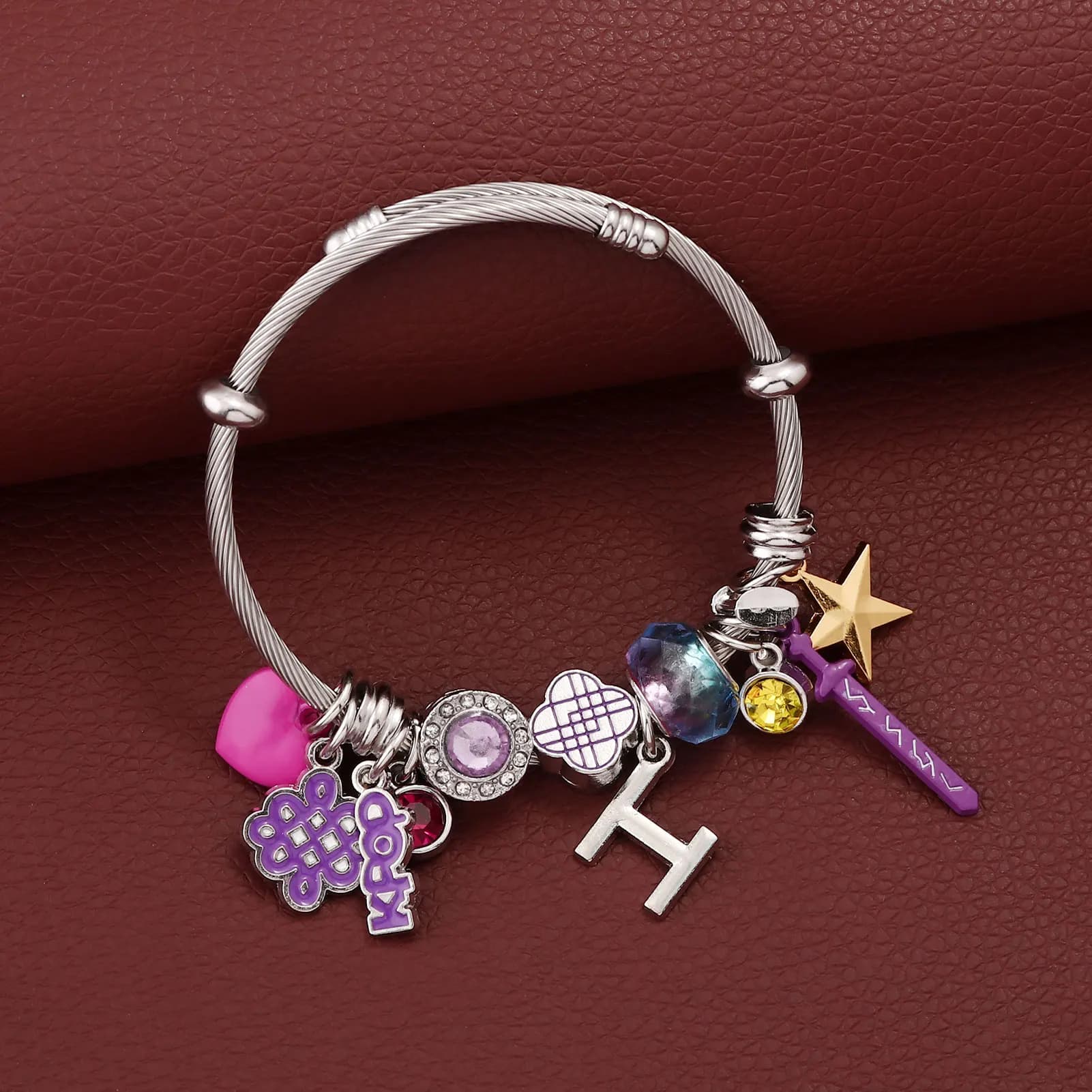Anime Devil Hunter Bracciale con perline Film K-Pop Girl Group Y2K Stile Harajuku Regalo di gioielli personalizzati adatto ai fan