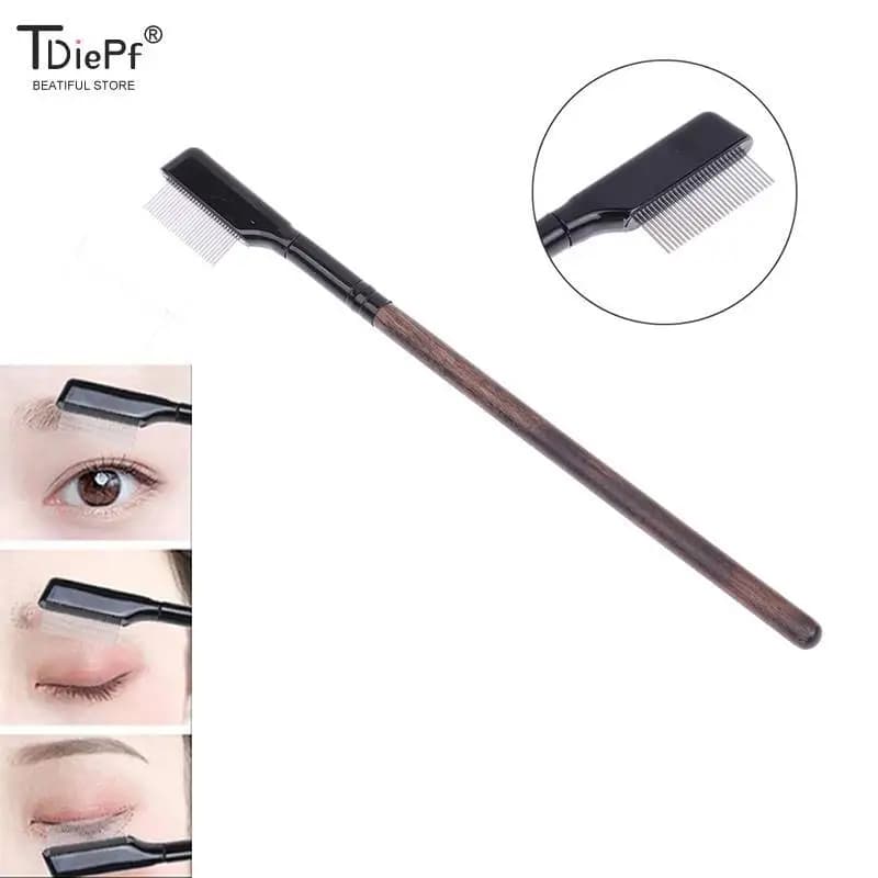 Eyebrow Brush Eyebrow Brush Hair Separator Cosmetic Eyelash Brush For Metal Comb Professional Makeup Brush For Eyelashes Cosmetic Makeup Tool