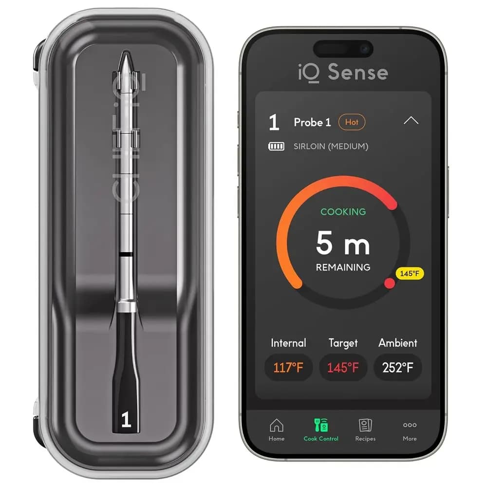 Thermometer with Ultra-Slim Sonda | 1000 ° Heat Resistant | 5 Sensors | Barbecue, Grill, Oven, Smoker, Air Frider | Gen3