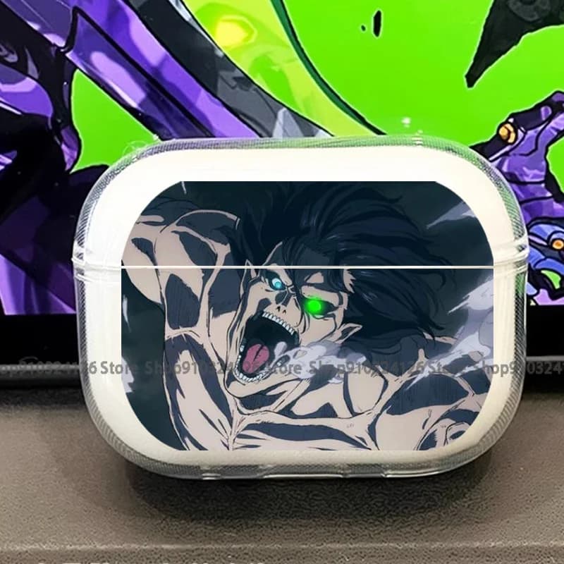 Anime Attack on Titan Transparent Case for Airpods 4 Pro 3 2 Shingeki No Kyojin Levi Eren Yeager Airpod Custody TPU Headphones