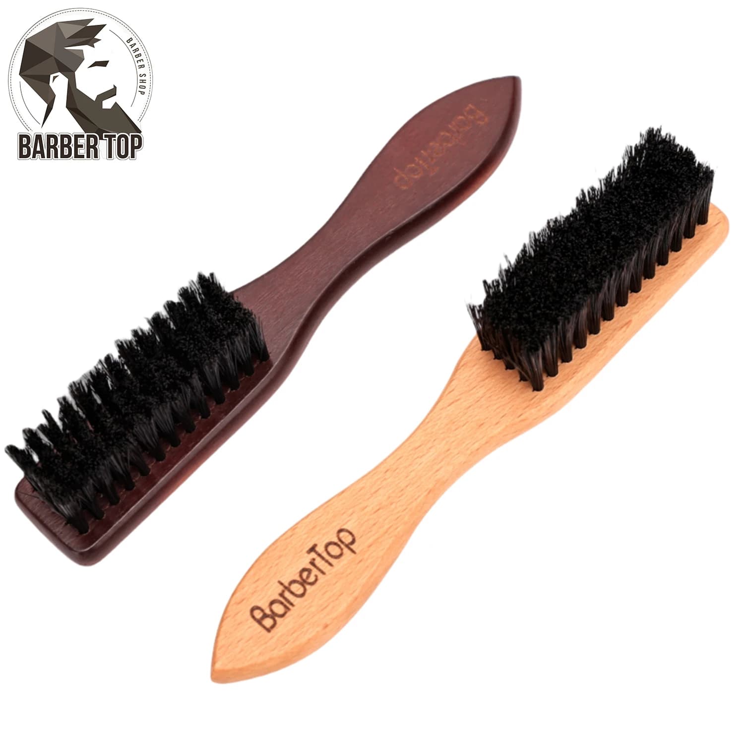 BARBERTOP Professional Brush for Men's Soft Hair Cleaner Wooden Handle Shaving Brush Hairdresser Sprinkler Hair Split Remove comb