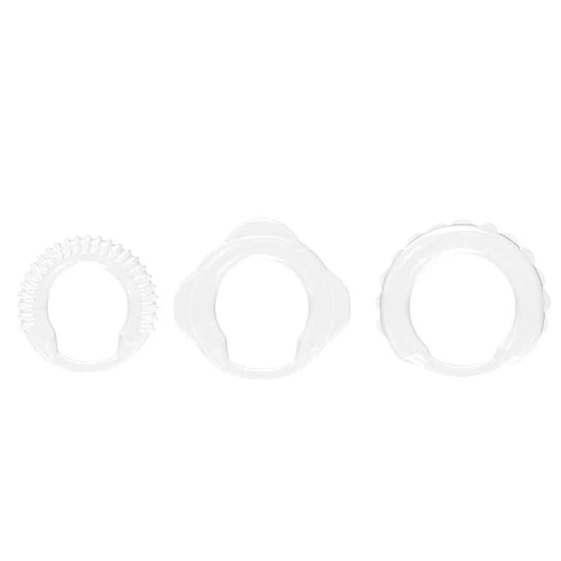 Set di 3 Anelli per Pene in Silicone, Anelli Riutilizzabili per Ritardare l'Eiaculazione, Accessori per Bondage dello Scroto, Prodotti Erotici per Coppie