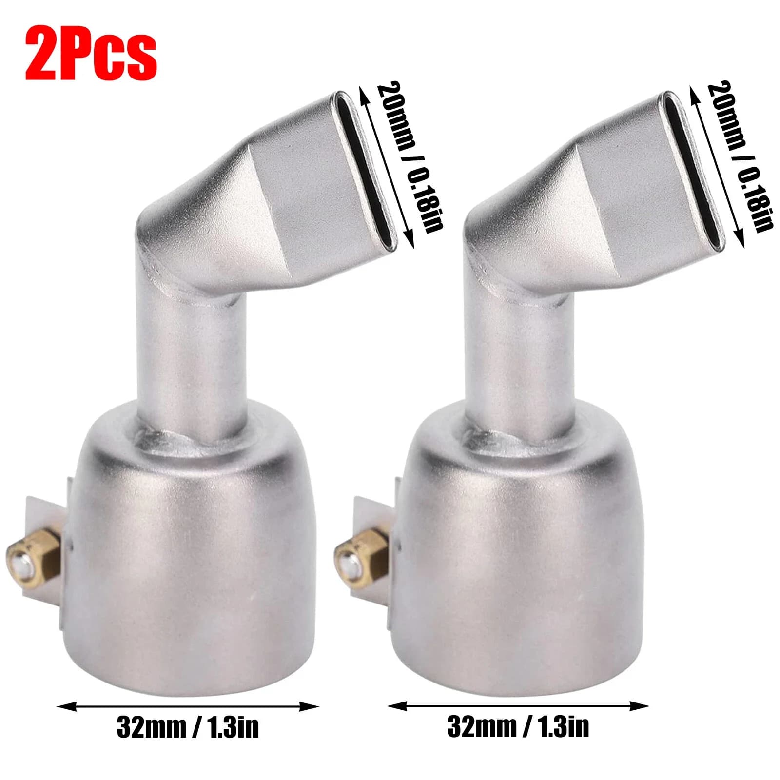 Ugelli per saldatura con pistola termica con ugello piatto da 2 pezzi da 120 gradi 20 mm per saldatura di lamiere di plastica