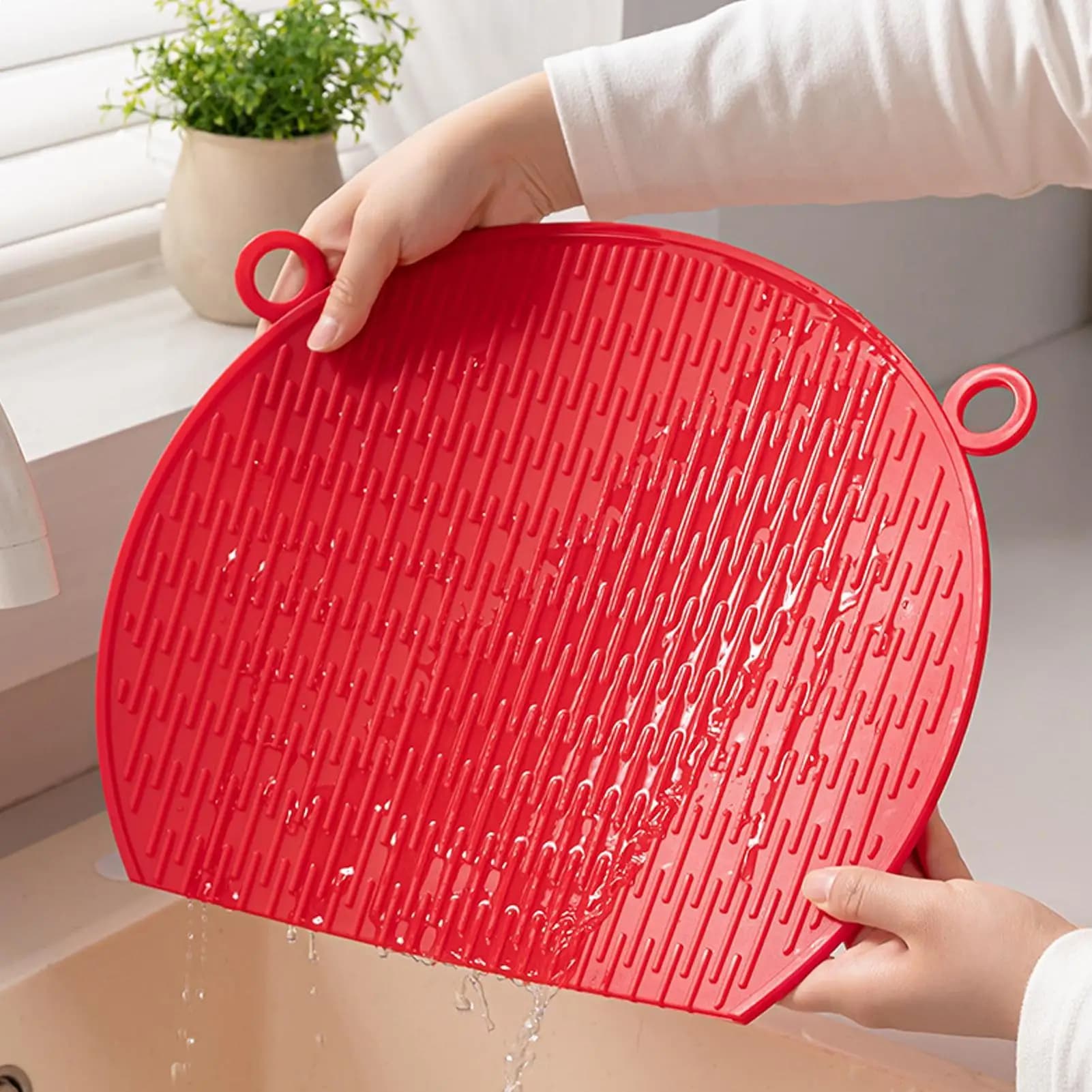 Taglieri da cucina antiscivolo a forma di D, vassoio per la preparazione del cibo per bambini, tagliere per verdure, carne, pollo, per interni ed esterni, casa