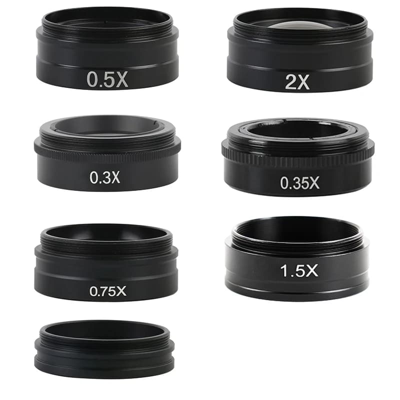 Obiettivo per fotocamera per microscopio con montaggio su filettatura da 42 mm 0,3X 0,35X 0,5X 0,75X 2X 1X
