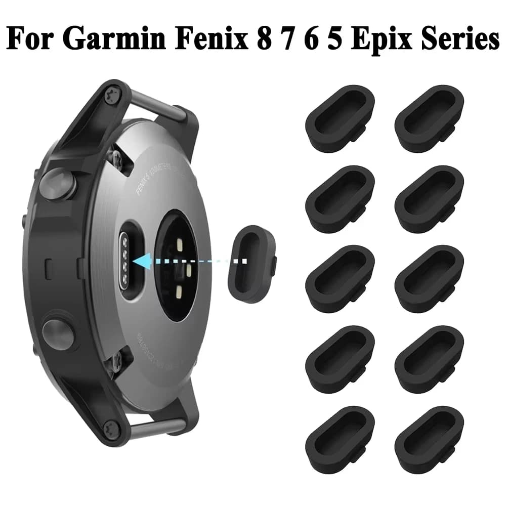 Silicone dust cap for Garmin Fenix 8 E 7X 6X Pro 5 5X Plus Epix Pro Gen 2 Dustproof cap Dustproof dust cap