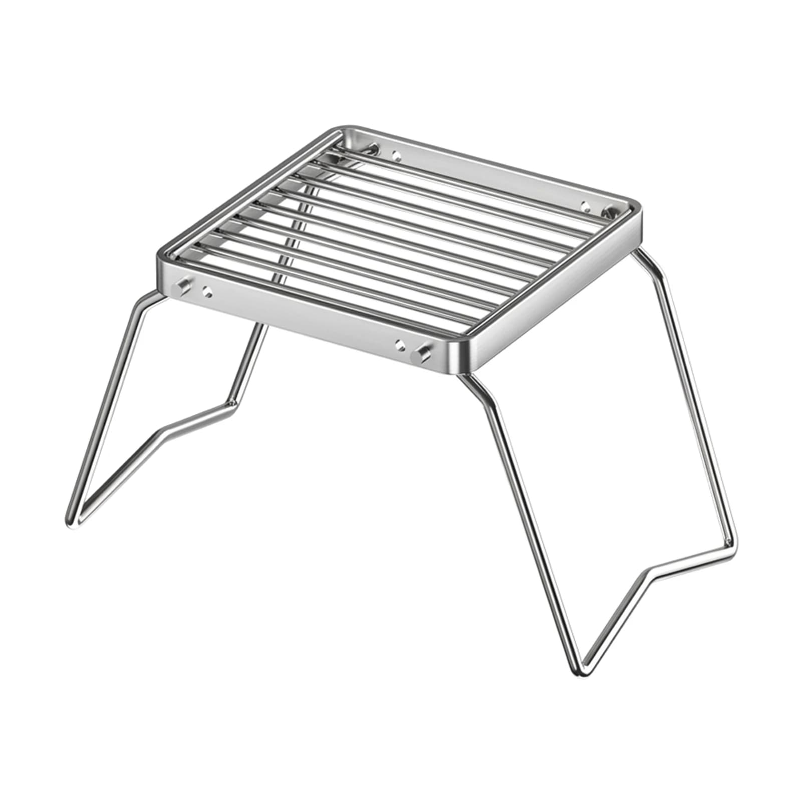 Ourdoor Stainless Steel Camping Grill Portable Foldable Mini Grill Rack BBQ Stove Stand For Picnic Cooking Camping Equipment
