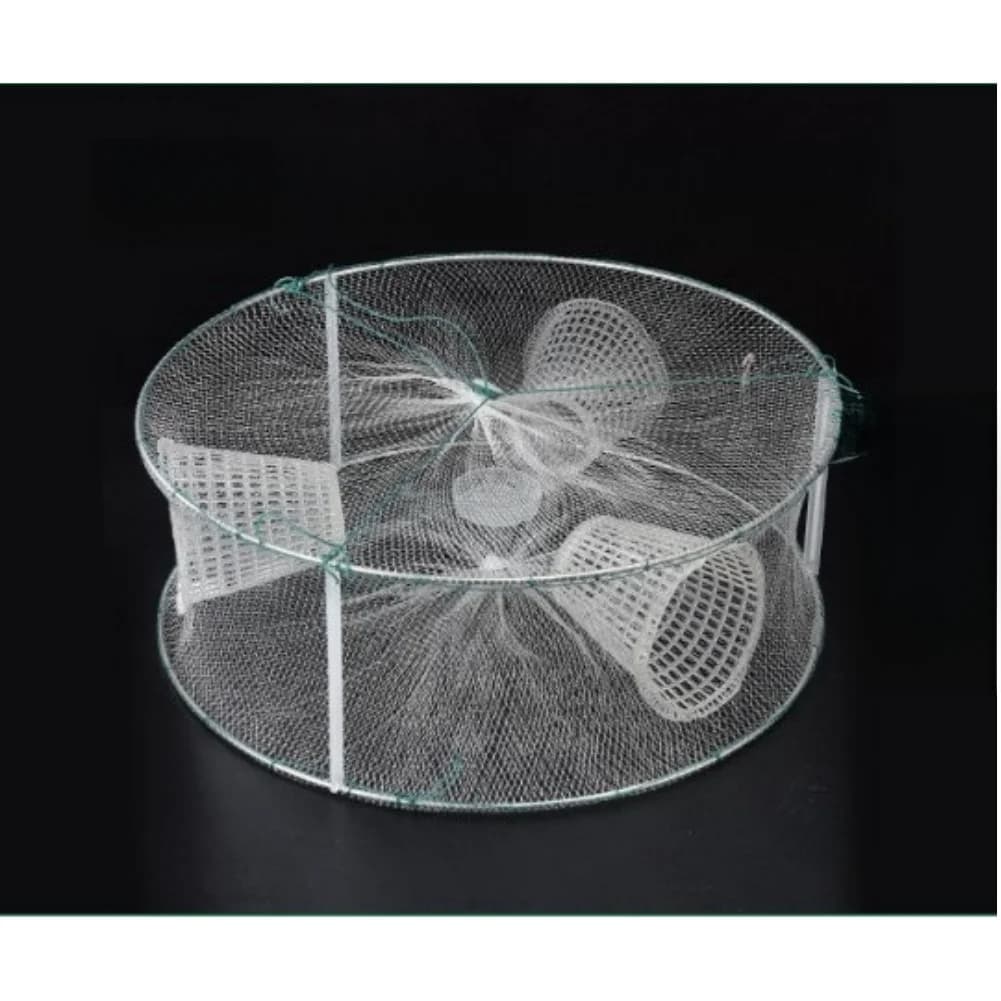 Silicone Fishing Net Trap Giant Fin King for Crab Shrimp Fish Outdoor Use Three Mouth Structure Easy Setup Retrieval
