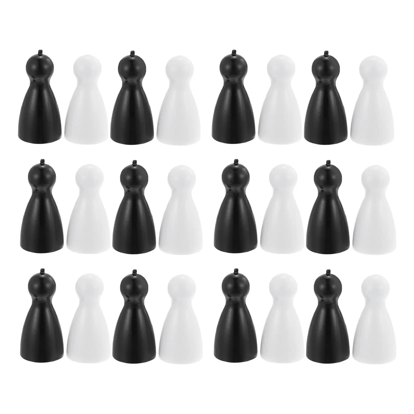 Set di 40 Pezzi a Forma Umana per Scacchi e Dama, Sostitutivi, in Plastica Liscia e Lucida, Accessori per Giochi da Tavolo Educativi