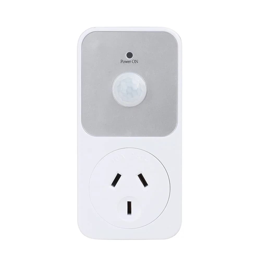 Energy Efficient Power Socket Garage Light Sensor Energy Saving Switch Motion Detection Socket 8 Meter Detection Range