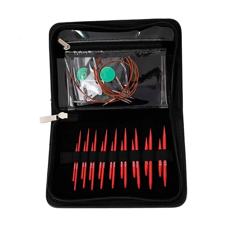 9 Pairs (3.0-6.0mm) Detachable Circular Needles Set Interchangeable Circular Knitting Needles Set Gift for Weaving Enthusiasts
