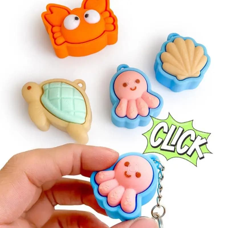 Portachiavi a forma di tartaruga 3D stampata, antistress, giocattolo sensoriale, ciondolo per borsa, regalo di decompressione per bambini e adulti