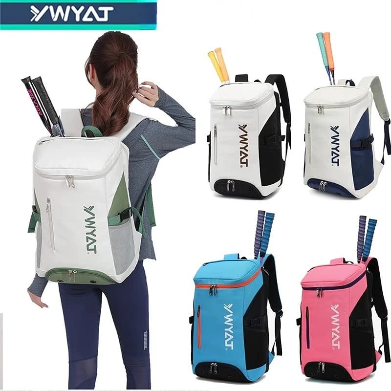 New YWYAT professional tennis bag from badminton 2-3 pieces Large capacity rack with shoe bag High quality unisex racket bag