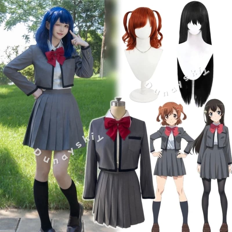 Costume Cosplay Anime Revue Starlight, School Uniforms by Kagura Hikari Karen Aijo, Shirt and Gonna for Shows, Halloween and Carnival