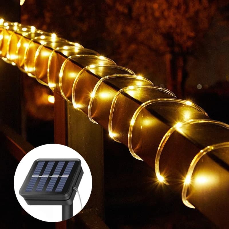 Luci a Corda Solari per Esterni, Ghirlanda LED Impermeabile per Decorazione Giardino