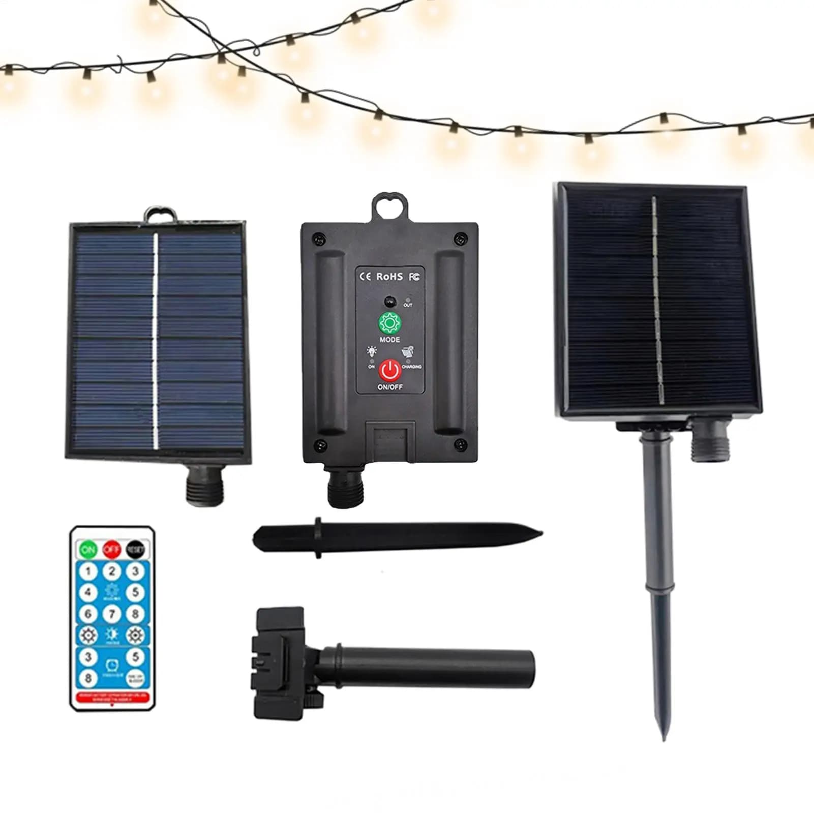 Portable Solar Panel 31V Waterproof Remote USB String Lights Solar Panel Tools Home Improvement For Garden Outdoor Farm Tent