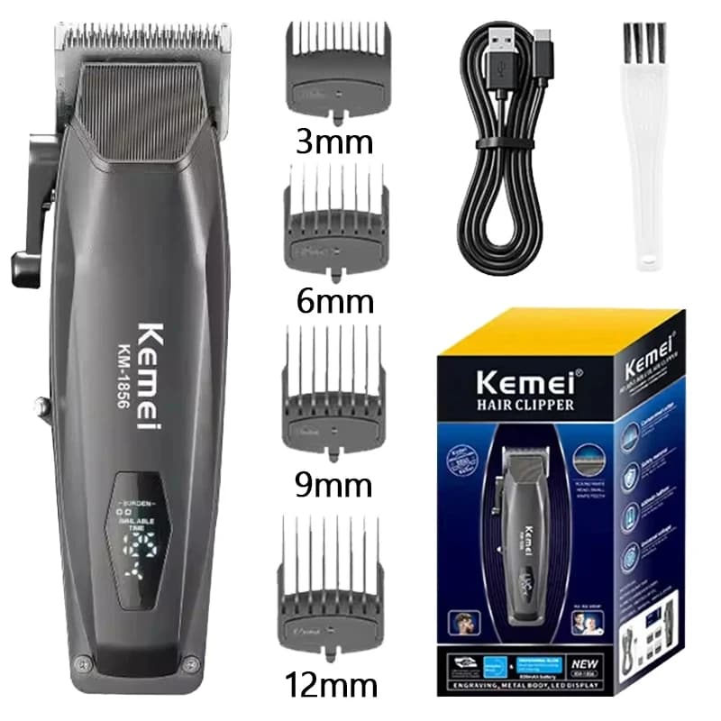Kemei KM-1856 Tagliacapelli elettrico ricaricabile migliore Tagliacapelli professionale da barbiere a batteria