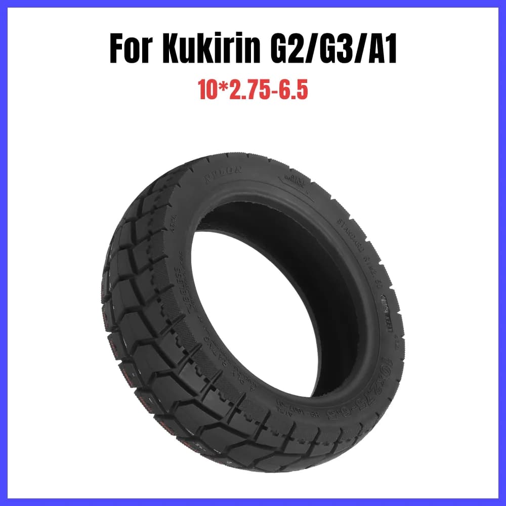 10x2.75-6.5 Vacuum Tire for Kukirin A1 Electric Scooter Road Wheel 10*2.75-6.5 Tubeless Tire Replacement Part