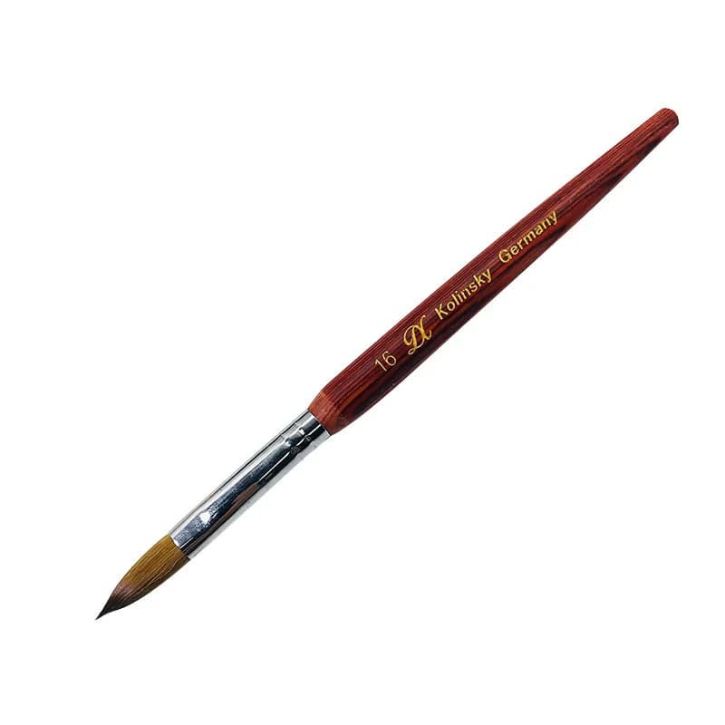 1 pz 100% Kolinsky Sable Nail Art Pennello Acrilico Polvere Liquida Strumento Manico In Legno Tubo di Rame Per Tecniche Professionali Delle Unghie