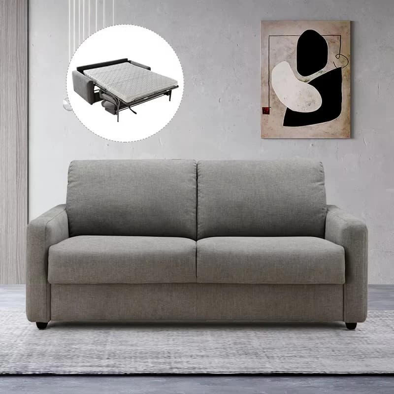 Divano Letto con Struttura Meccanica, Divano Pieghevole a Scomparsa Convertibile in Letto con Materasso, Divano Letto Moderno per Hotel
