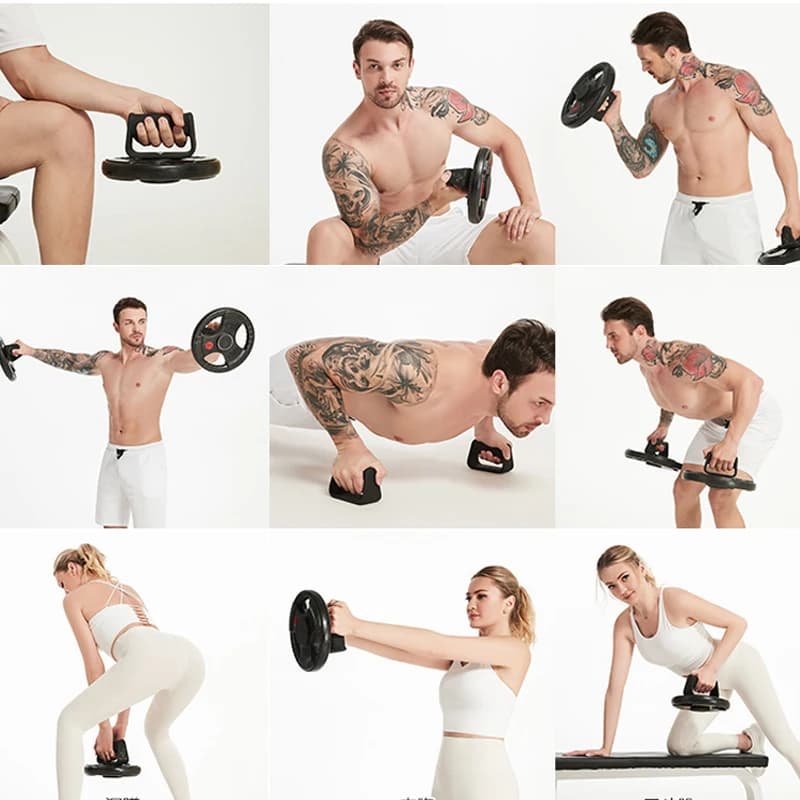 Multi-functional handle for kettlebell, adjustable grips for weight plates with barbells with handlebars of 25 mm and 50 mm, training for the strength of the home gym