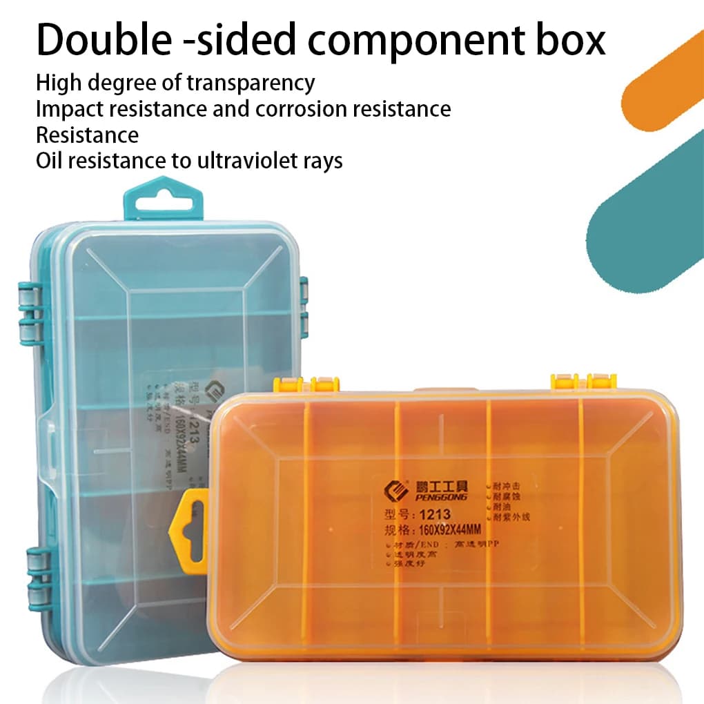 Storage box Screws Fishing hooks Fixing elements Dadi Tool case Grills Parts Hardware Organizer Reusable for home