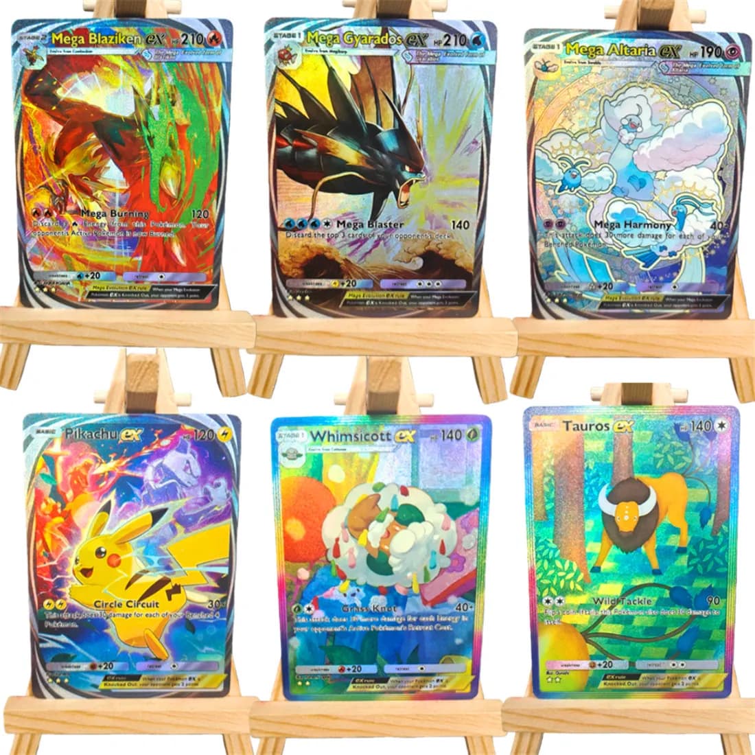 Carte tascabili Pokemon TCG fai-da-te Immersive B1-Mega Rising Blaziken Gyarados Altaria PIkachu Tauros EX APP Gioco di carte