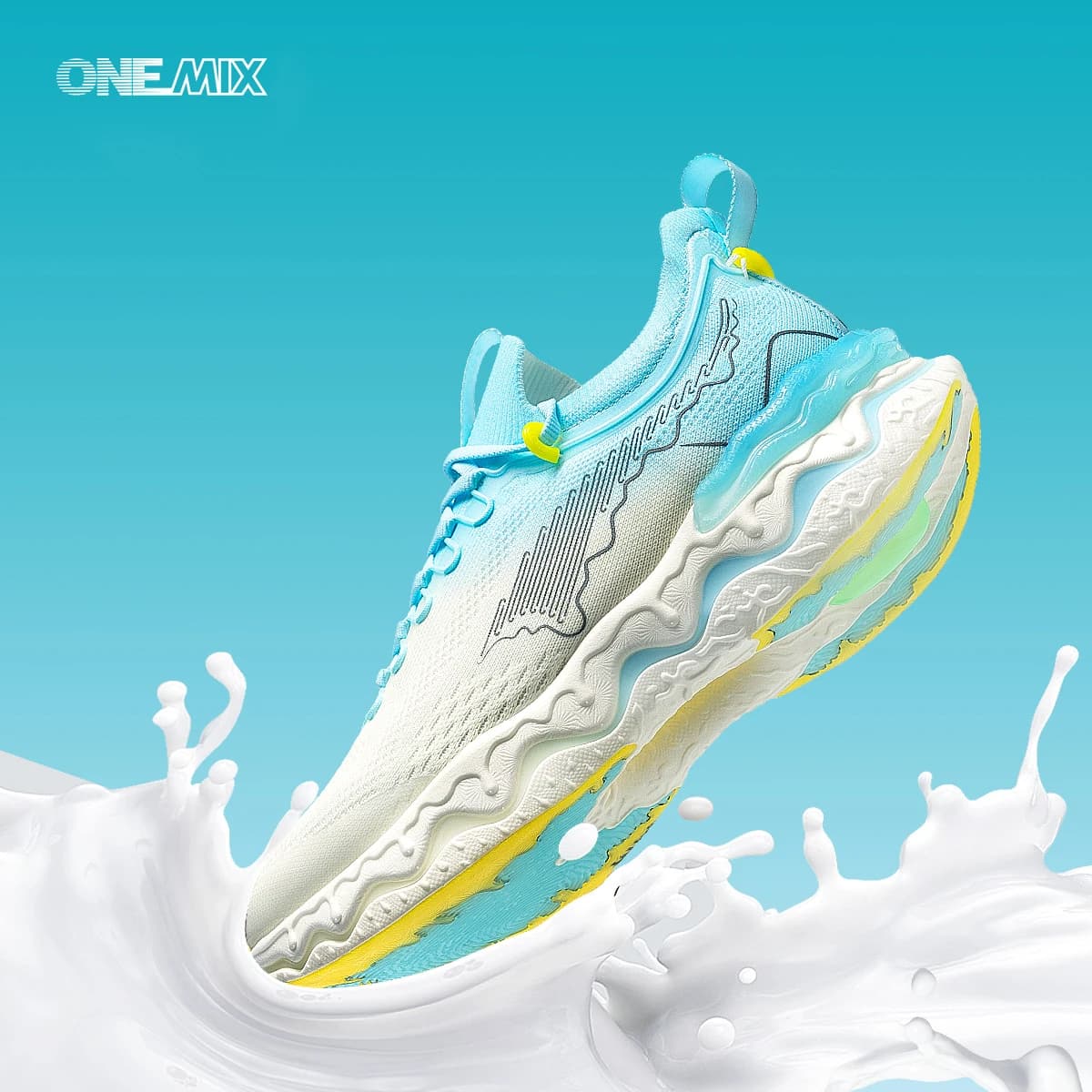 ONEMIX Nuove Scarpe da Corsa su Strada O-Resilio CreamMix, Leggere e Ammortizzate, per Lunghe Distanze, Sneakers da Allenamento per Uomo