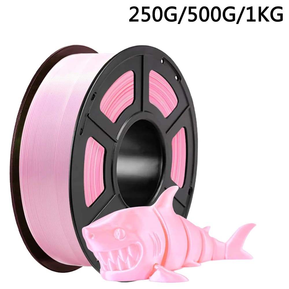 Filamento PLA per stampante 3D da 250g, 500g, 1Kg, sfumato da rosa a bianco, 1.75mm, per stampa 3D, confezione sottovuoto.