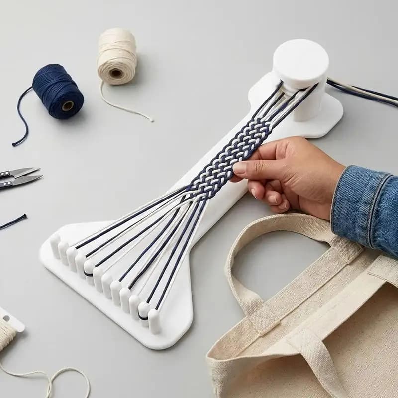 Adjustable Mini 3D Printed DIY Rope Braiding Rack Handcraft Weaving Tool For Bracelet Jewelry Making Craft Supply