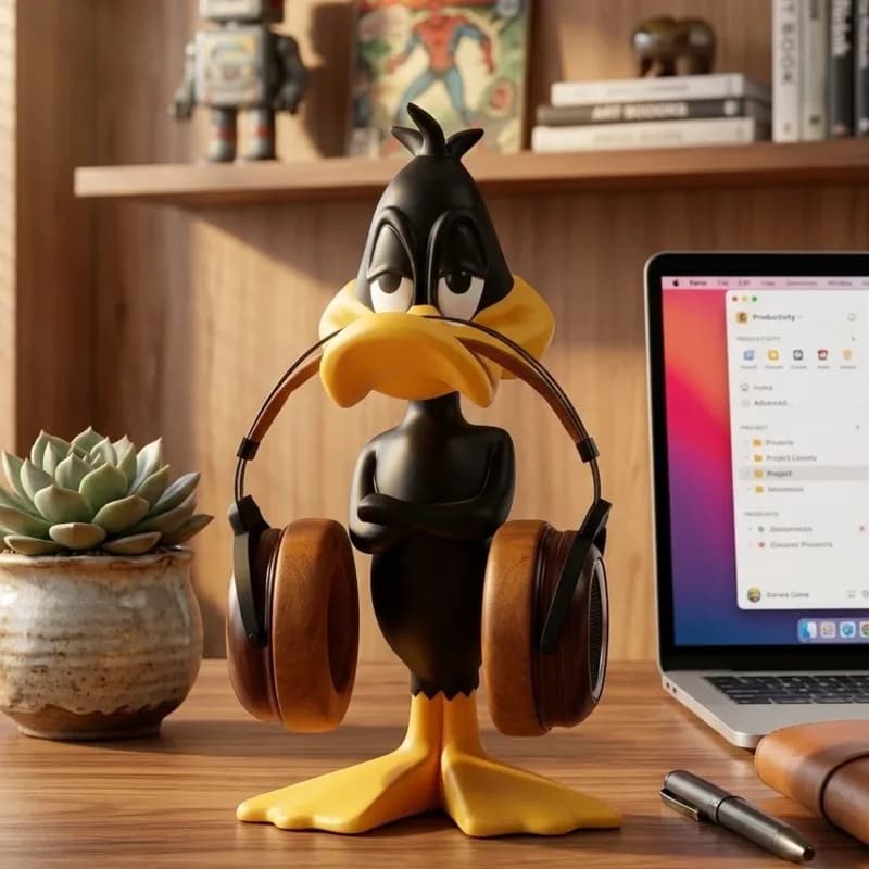 Duck Headphone Stand Creative Headset Holder Desktop Organizer For Home Office Desk Decor For Gamers Music Lovers Birthday Gift