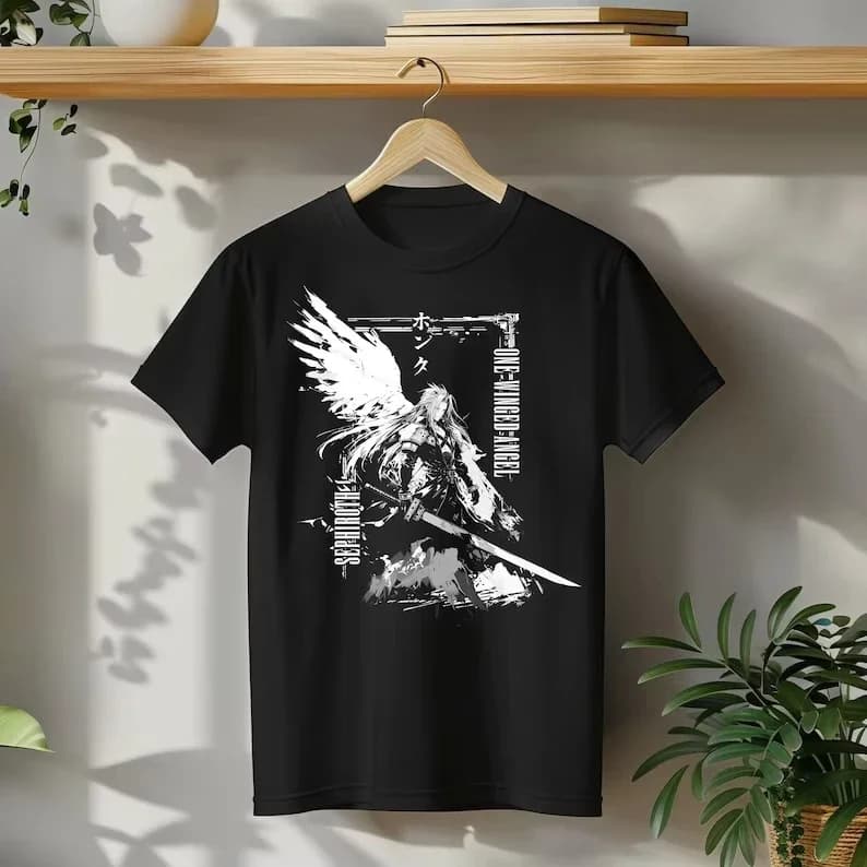 Final Fantasy 7 Sephiroth T-shirt Softstyle da donna Gioco Street Trend Modello T-shirt Stile giapponese alla moda per i giocatori Y2K