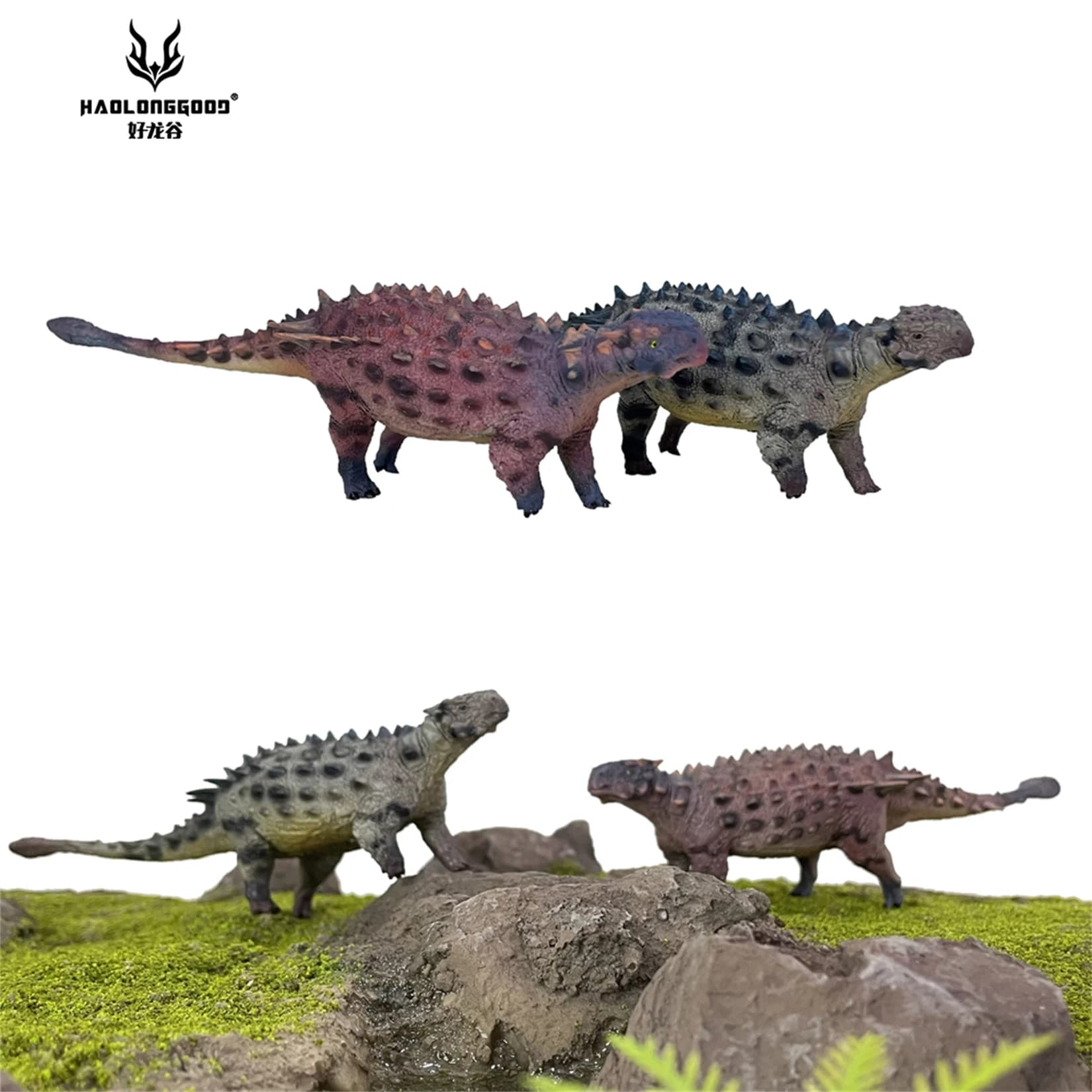 HAOLONGGOOD 1/35 Saichania modello erbivoro muslimur Dinosaur Animal Collection scena decorazione GK regalo di compleanno giocattolo